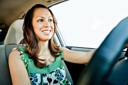 teenager driving her car - photo