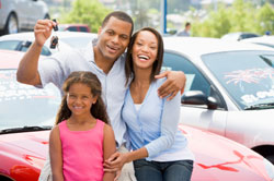 family buying a used car - photo