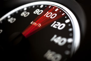A speedometer showing speed - photo