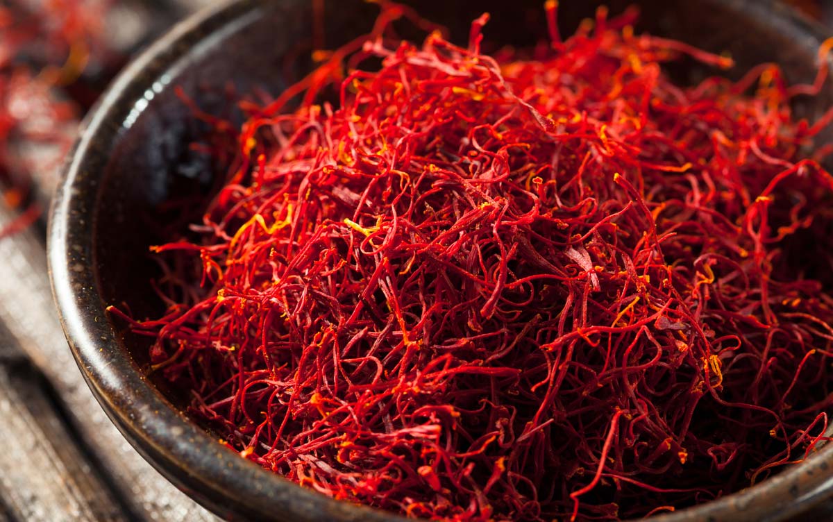 A bowl of saffron