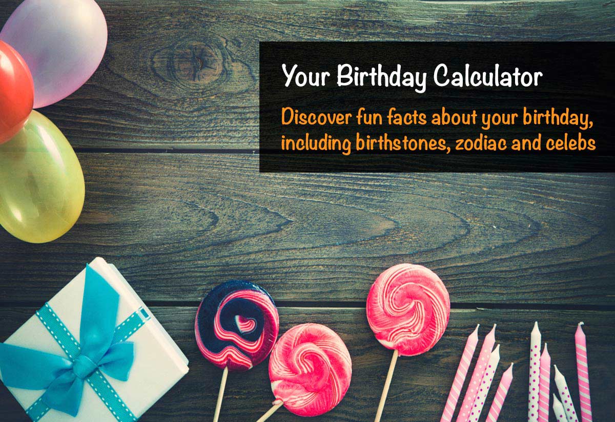 Birthday Calculator Day Of Birth Exact Age Chart No 1 And More