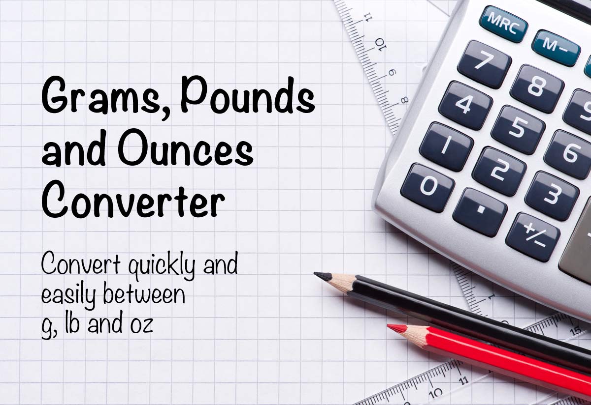 How To Convert Grams To Ounces Chart