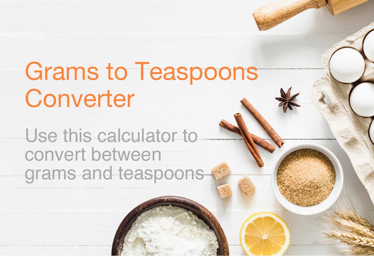 Grams to Teaspoons Converter (g to tsp)