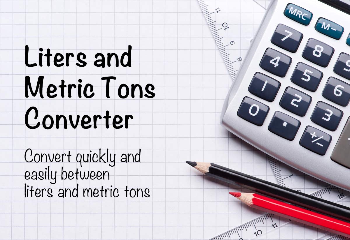 liters-to-tons-tons-to-liters-converter