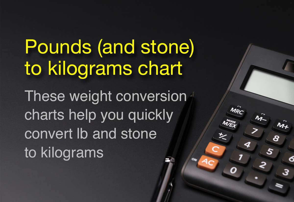 Pounds and Stone to Kilograms Chart