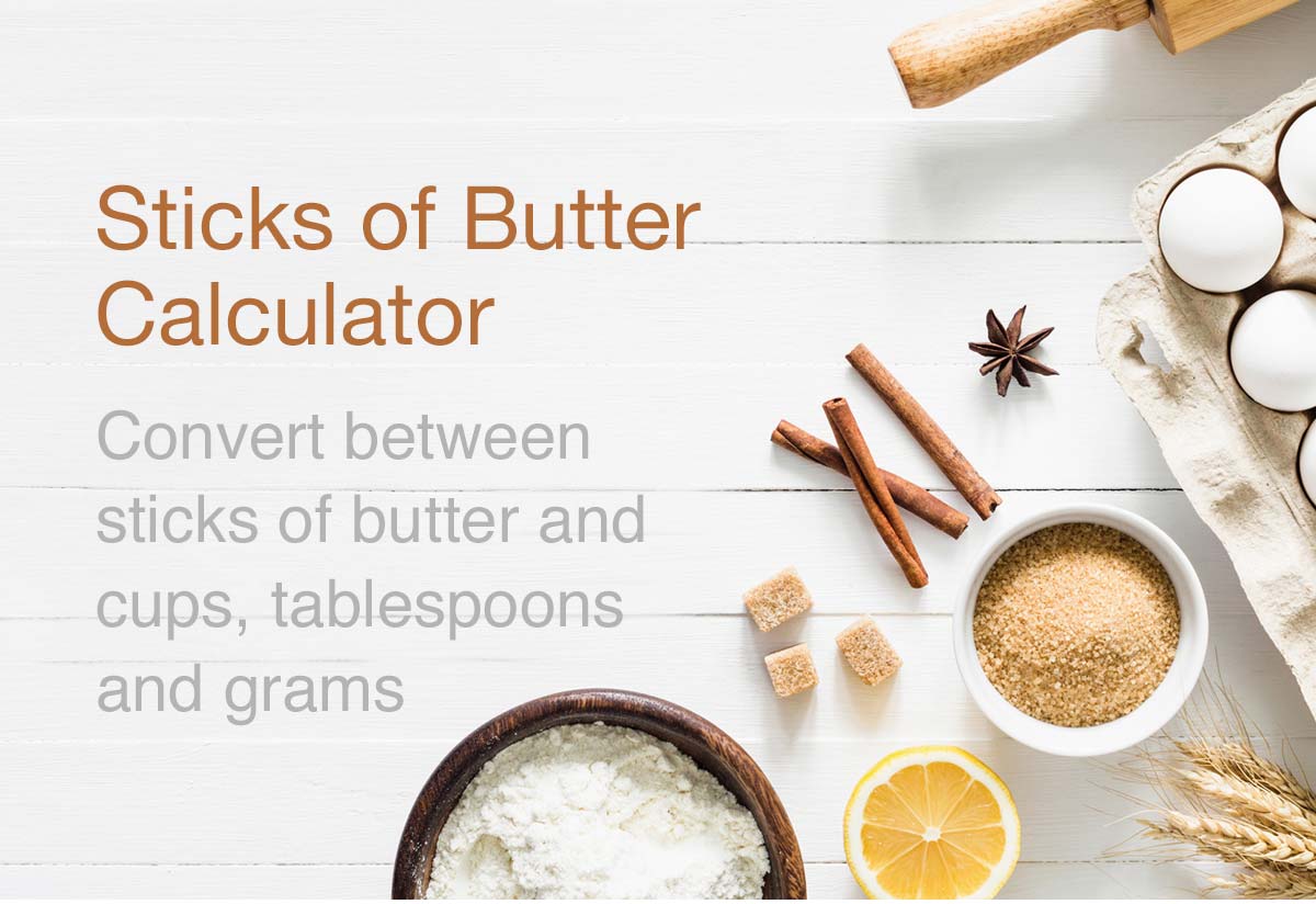 Sticks of Butter Calculator (Cups, Tablespoons, Grams) .