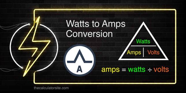 Watts to Amps Conversion Calculator